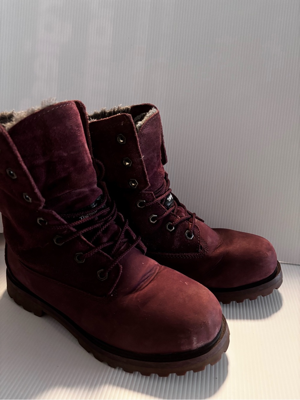 SoftMoc Sierra Waterproof Leather Winter Boots Burgundy 7 - Picture 8 of 8